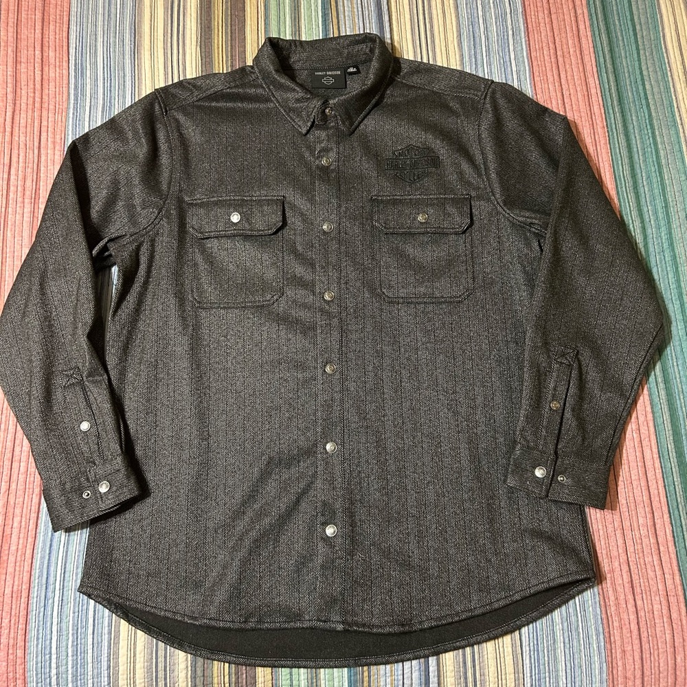 Harley-Davidson Black Button-Down Casual Shirt